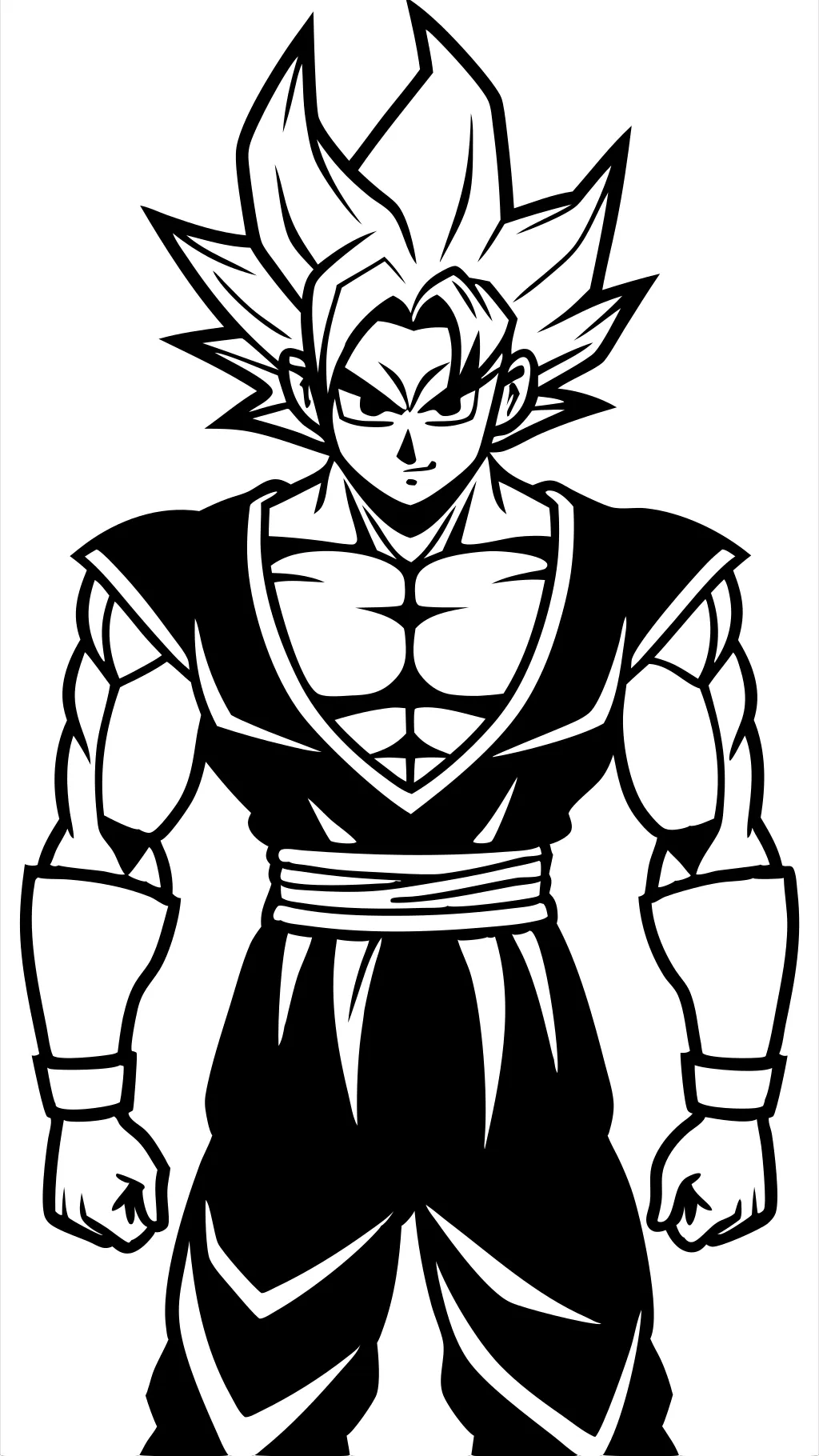 coloriage noir goku